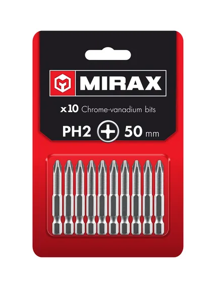MIRAX PH2, 50 мм, 10 шт, биты (26271-2-50-10)