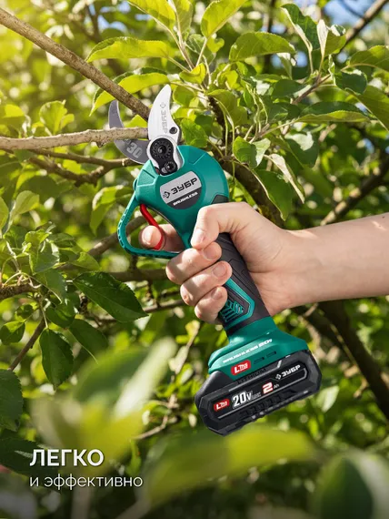 Секатор аккумуляторный ЗУБР 20 В, 30 мм макс. рез, без АКБ (LMS), (СКБ-2030)