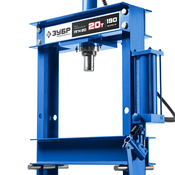 ЗУБР ПГН-20, 20 т, гидравлический пресс с гидронасосом и манометром, Профессионал (43072-20)