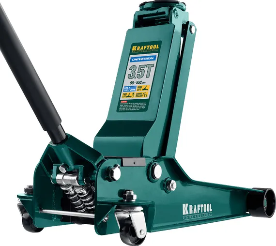 KRAFTOOL UNIVERSAL, 3.5 т, 95 - 552 мм, для СТО, универсальный подкатной домкрат (43454-3.5)