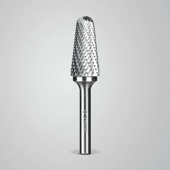 ЗУБР 16х33 мм, тип L (конус с закругленным углом 28°, радиус 4.5 мм, ), хв-к 6 мм, твердосплавная борфреза, ПРОФЕССИОНАЛ (28810-16-33)