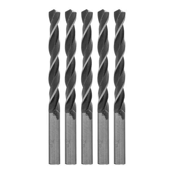 Сверло по металлу, 9.5 мм, быстрорежущая сталь, 5 шт, цилиндрический хвостовик Сибртех