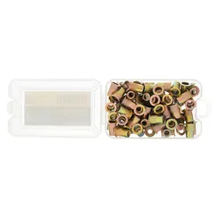 Заклепки резьбовые, стальные, оцинкованные, М6, пластиковый кейс, 70 шт. Denzel