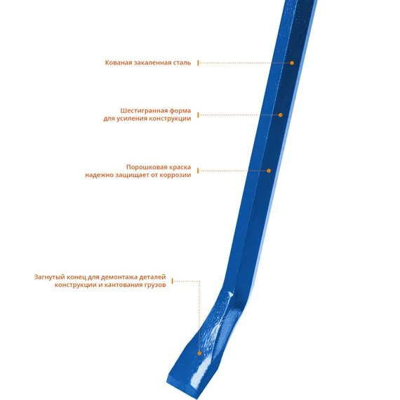 ЗУБР Титан, 600 мм, монтажный лом, Профессионал (21803-60)