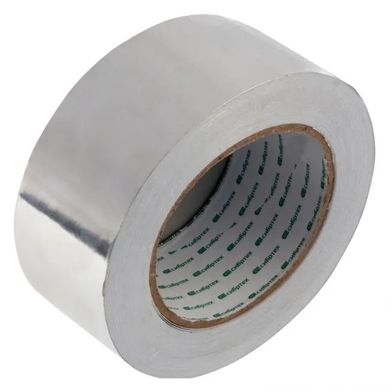 Лента клейкая алюминиевая, 50 мм х 40 м Сибртех