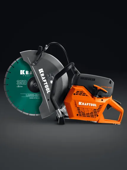 KRAFTOOL 3700 Вт, 350 мм, диск в комплекте, бензорез по бетону (бетонорез) (K770-14 H)