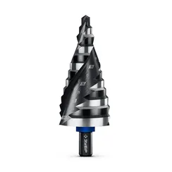 ЗУБР BLACK FORCE 6-38мм, 12 ступеней, винтовая проточка, сверло ступенчатое, ПРОФЕССИОНАЛ (29671-6-38-12)