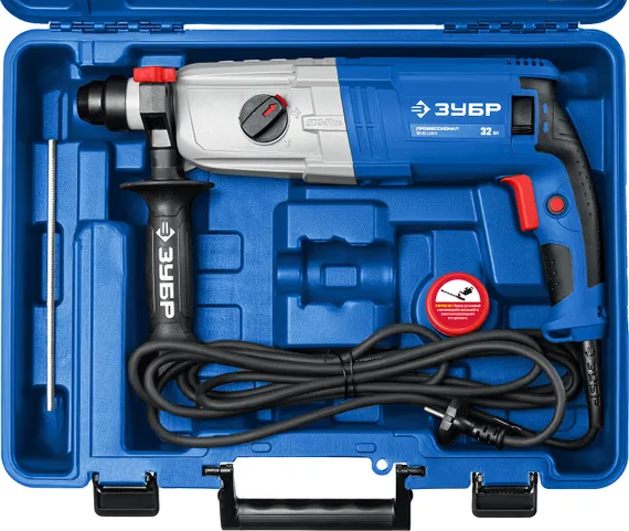 Уценка. Перфоратор электрический SDS Plus, ЗУБР 32 мм, 1100 Вт, Профессионал (ЗП-32-1100 К-U)