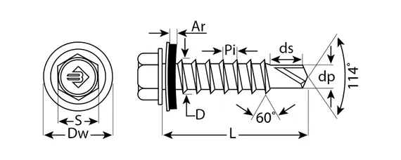 ЗУБР СКМ 5009, 25 х 5.5 мм, неб.-голуб., 800 шт (10,4 кг.), кровельный саморез (4-300310-55-025-5009)