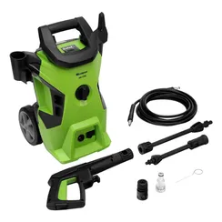 Мойка высокого давления АМ-1700, 1700 Вт, 130 бар, 350 л/ч, колесная Сибртех