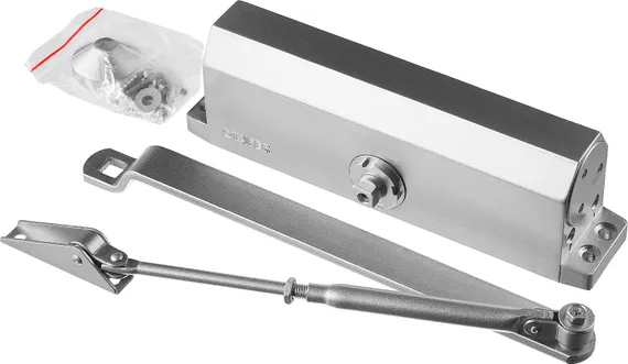 STAYER MAXComfort, до 100 кг, цвет серебро, дверной доводчик (37915-100)