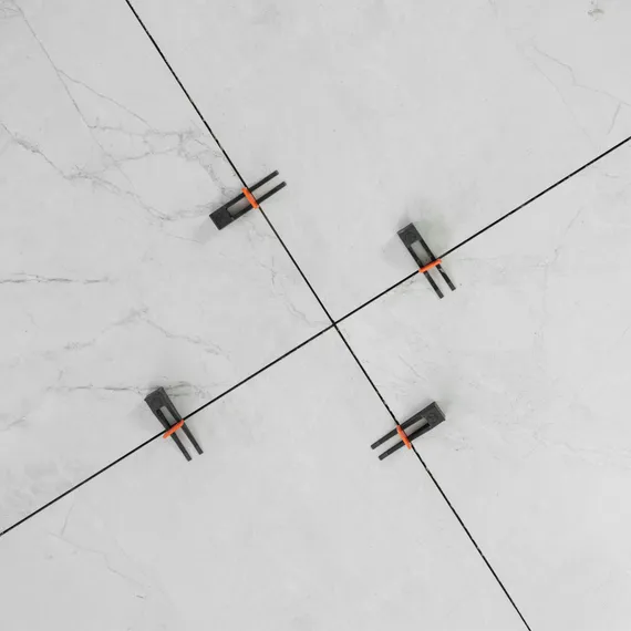 Система выравнивания плитки (СВП) комплект: зажимы, клинья (50/50 шт) упаковка ведро Сибртех