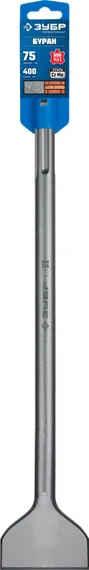 ЗУБР БУРАН, 75 x 400 мм, SDS-max, лопаточное зубило, Профессионал (29384-75-400)