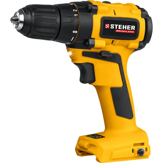 Бесщеточная дрель-шуруповерт STEHER V1, 20 В, 45 Н·м, без АКБ, (CDB-200)