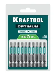 KRAFTOOL OPTIMUM TX 30, 50 мм, 10 шт, биты (26126-30-50-10)