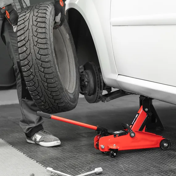 Домкрат гидравлический подкатной, 2 т, 135-320 мм MTX