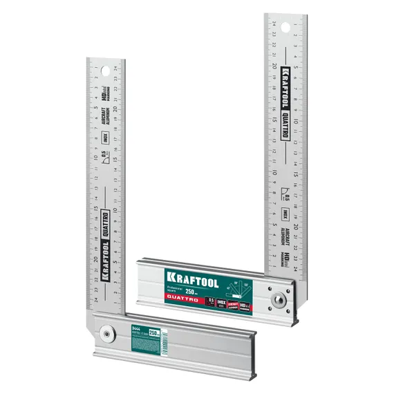 KRAFTOOL QUATTRO, 250 мм, 4 положения, складной столярный угольник (3444)