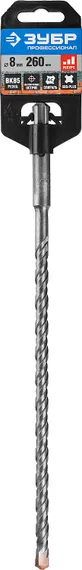ЗУБР Бур SDS-plus 8 x 260 мм, Профессионал