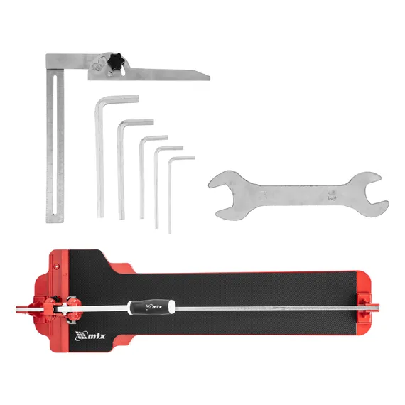 Плиткорез ручной монорельсовый 750 х 14 мм, ходовая каретка,9/4 рег. подшипников, литая станина MTX