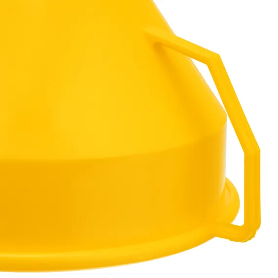 Воронка пластиковая 160 мм с металлическим ситом, непроливайкой и гибким наконечником Denzel