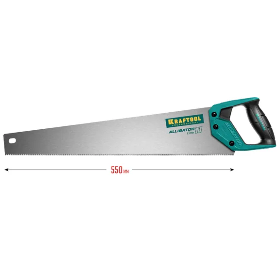 KRAFTOOL Alligator Fine 11, 550 мм, ножовка для точного реза (15203-55)