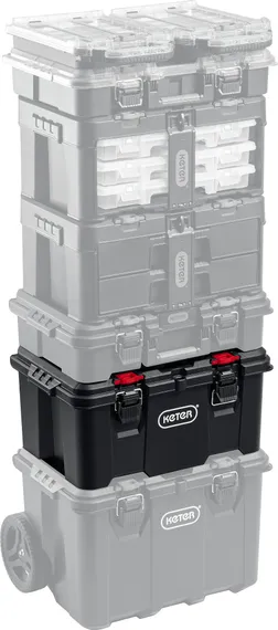 KETER STACKNROLL, 525 х 345 х 260 мм, (21″), пластиковый ящик с крышкой (38398)