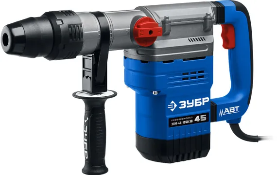 Перфоратор электрический SDS-Max, ЗУБР 45 мм, 1350 Вт, АВТ, Профессионал (ЗПМ-45-1350 ЭВ)