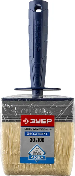 ЗУБР АКВА, 3 х 10 см, искусственная щетина, пластмассовый корпус, для воднодисперсионных и акриловых ЛКМ, макловица (01817-10)