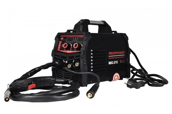Сварочный инвертор полуавтомат Profipower MIG-215 5 в 1 (MIG/MAG/ММА/TIG) E0257
