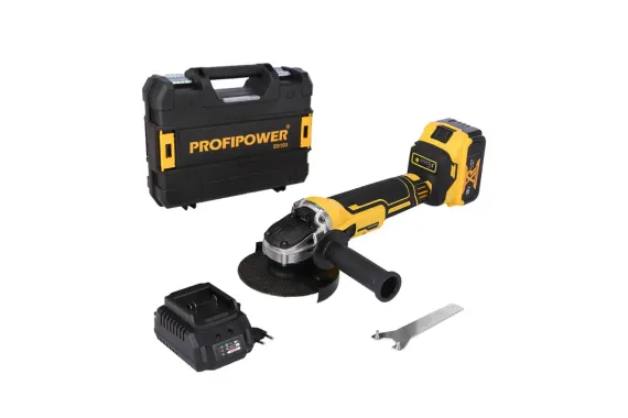 Аккумуляторная бесщёточная угловая шлифмашина PROFIPOWER DWDGA-18V E0103