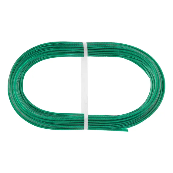 Трос металлополимерный зеленый ПР-3.0, толщина 3.0 мм, моток 20 метров Сибртех
