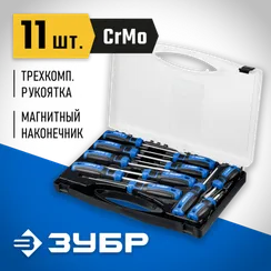 ЗУБР 11 предм., набор отверток, Профессионал (25241)