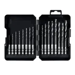 STAYER НЕХ-1/4″, 16 шт, набор сверл по металлу для винтовёртов и шуруповертов IMPACT READY (29603-H16)