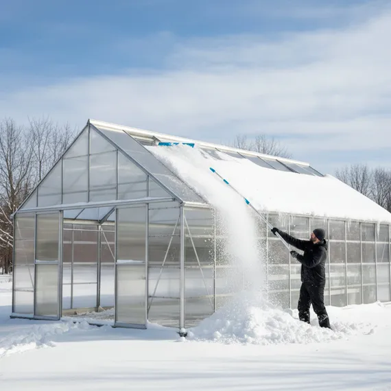 GRINDA скребок для удаления снега с крыши, телескопический,1,9 - 5,8 м, 620 мм, PROLine (39945)