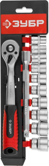 ЗУБР ТР-12С, 12 предм., (3/8″), набор торцовых головок (27646-H12)