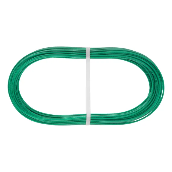 Трос металлополимерный зеленый ПР-2.0, толщина 2.0 мм, моток 20 метров Сибртех