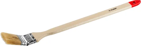 ЗУБР УНИВЕРСАЛ, 38 мм, 1.5″, светлая натуральная щетина, деревянная ручка, все виды ЛКМ, радиаторная кисть (01041-038)