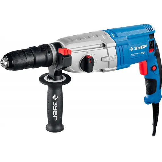 Уценка. Перфоратор ЗУБР 800 Вт, 28 мм, SDS Plus + БЗП, серия Профессионал (ЗП-28-800 КМ-U)