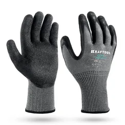 KRAFTOOL CUT PROTECT, XL (10), перчатки с кевларовой нитью для защиты от порезов, с рельефным латексным покрытием (11245-XL)
