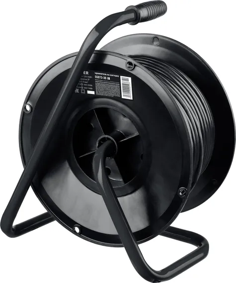 STAYER S-207, ПВС, 2 х 0.75 мм2, 30 м, 2200 Вт, удлинитель на катушке (55073-30)