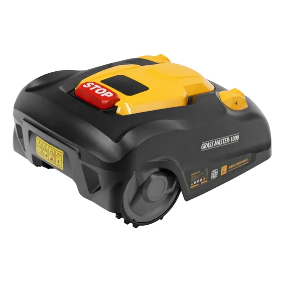Робот-газонокосилка Grass Master 1000  1000м², 3Ач, 28V, LCD дисплей, Wi-Fi Denzel