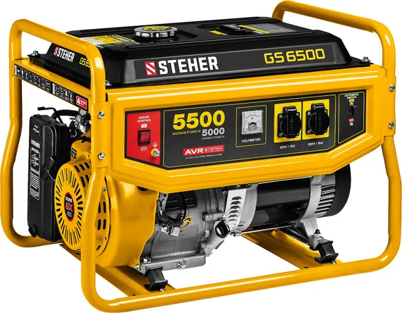 Бензиновый генератор STEHER 5500 Вт (GS-6500)