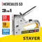 STAYER HERCULES-53, тип 53 (A/10/JT21) 23GA (6 - 14 мм)/13/300, стальной рессорный степлер, Professional (31519)