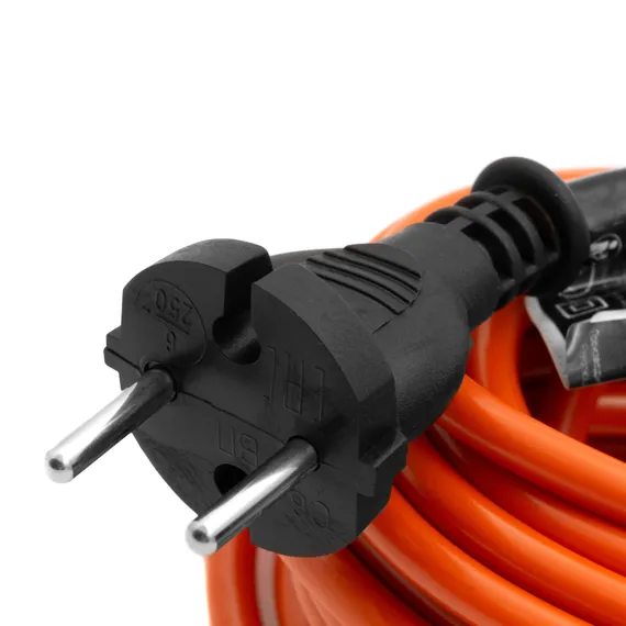 Удлинитель-шнур силовой 20 м, 6А, тип УХз6, ПВС, 1 розетка без заземления Сибртех