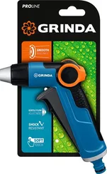 GRINDA X-R, с регулятором напора, плавная регулировка, курок спереди, двухкомпонентный, поливочный пистолет, PROLine (8-427113)