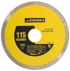 STAYER 105 мм, (22.2 мм, 5 х 1.8 мм), сплошной алмазный диск (3664-105)