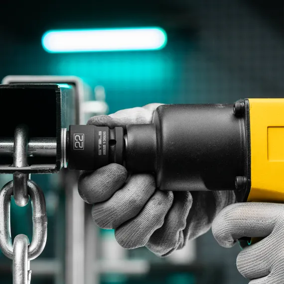 Головка ударная шестигранная, 22 мм, 1/2, CrMo Stels