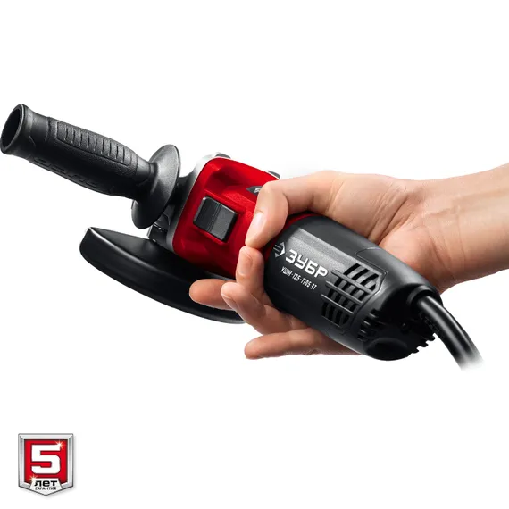 УШМ, электрическая болгарка с регулировкой оборотов, ЗУБР 1100 Вт, d125 мм, (УШМ-125-1105 ЭТ)