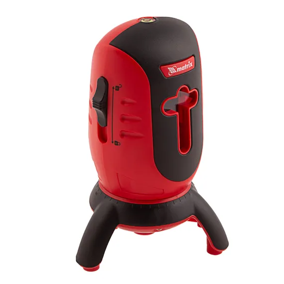 Лазерный уровень ML01T, дальность 10 м, точность ± 0,5 мм, / 1 м, длина волны 650 нм, проекция 1 вертикальная 1 горизонтальная плоскость, резьба под штатив 5/8", штатив в комплекте Matrix