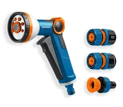 GRINDA Х-812, питолет поливочный X-8, коннектор 1/2, конектор 1/2 с автостопом, адаптер с внутр. резьбой 1/2 х 3/4, набор поливочный PROLine (429168)